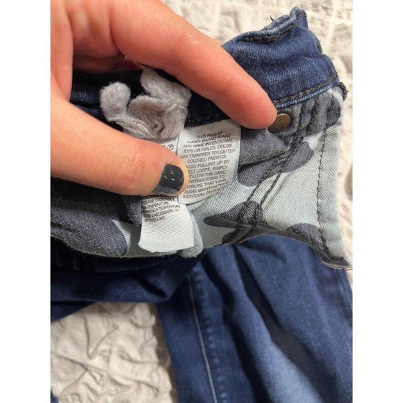 Lucky Bridgette Bootcut Jeans Blue Distressed Denim Five Pocket Zip Fly Womens 1 - Picture 4 of 8